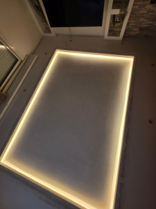 Photo de galerie - Plafond déco avec led intégré 