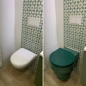 Photo de galerie - Remplacement d’une cuvette de wc 