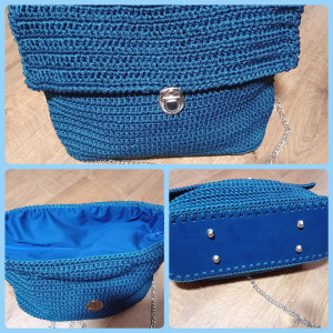 Photo de galerie - Réalisation d'un sac doublé au crochet 