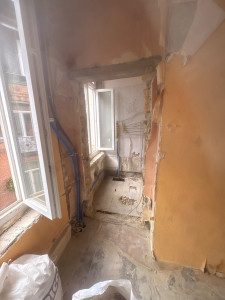 Photo de galerie - Création pour pose de porte + maçonnerie . 