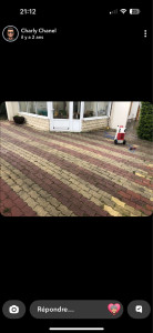 Photo de galerie - Nettoyage de terrasse avec produit professionnel et pulvérisateur à batterie, sans Karcher, effectuer à Capbreton