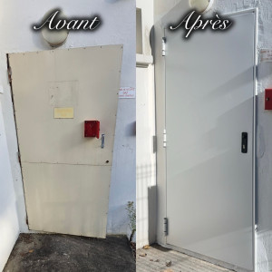 Photo de galerie - Remplacement d’une porte de service