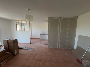 Photo de galerie - Pose de verrière et réalisation de cloison 