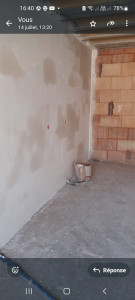 Photo de galerie - Plâtre à projeter sur murs intérieurs 