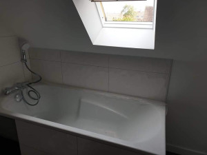 Photo de galerie - Pose de faïence dans une salle de bain 