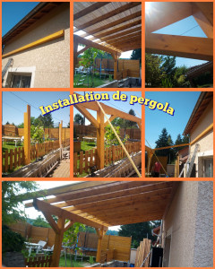 Photo de galerie - Installation de pergola bois