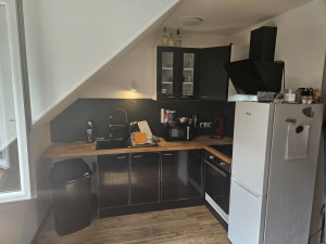 Photo de galerie - Dans le cadre d'une rénovation d'appartement, prévision et optimisation selon l'espace disponible, la pose de la cuisine et l'encastrement des électroménager. 