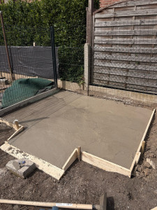 Photo de galerie - Dalle béton pour cabanon