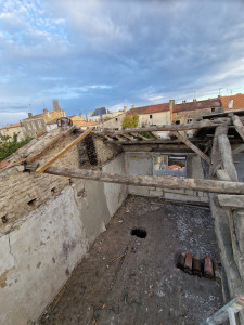 Photo de galerie - Remplacement volige chevrons plus panne
 porteuse 