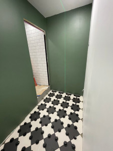 Photo de galerie - Carrelage carreaux de ciment Salle de bain