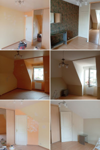 Photo de galerie - Avant/après rénovation d'une chambre 