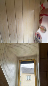 Photo de galerie - Nettoyage en profondeur, mur/plafond qui avait jauni avec le temps.. Avant/Après 