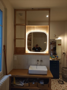 Photo de galerie - Fabrication des verrières bois chêne massif