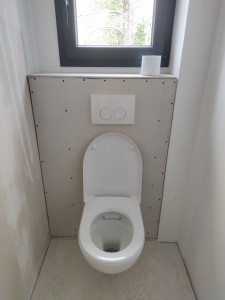 Photo de galerie - Pose de A à Z d'un toilette suspendu 
