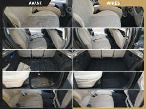 Photo de galerie - Nettoyage Renault Scenic avant après