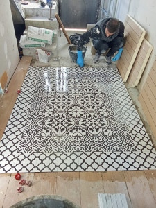 Photo de galerie - Pose de carrelage 