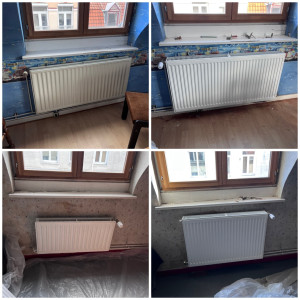 Photo de galerie - Remplacement de radiateur avec modification de tuyauterie 