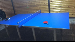 Photo de galerie - Assemblage et installation table de ping-pong sur mesure  