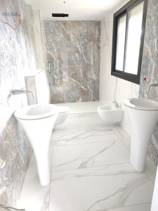 Photo de galerie - Aménagement d'une salle de bains moderne