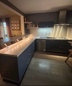 Photo de galerie - Rénovation cuisine ( béton ciré)