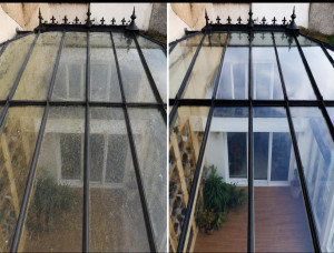 Photo de galerie - Nettoyage vitres verrière 