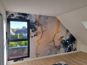 Photo de galerie - Pose d'un panoramique en tête de lit