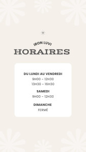 Photo de galerie - Mes horaires