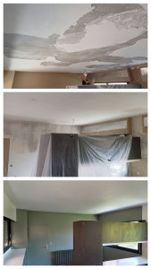Photo de galerie - Réfection plafond plâtre plafond, Ratissage murs et peinture finition 
