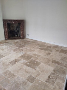 Photo de galerie - Pose de travertin 