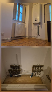 Photo de galerie - Pose chauffe-eau.