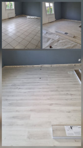 Photo de galerie - Pose de parquet dans un pavillon environ 120m2 