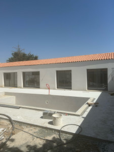 Photo de galerie - Enduit finition, gratté, blanc de la côte