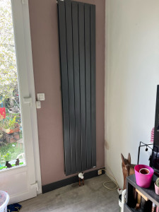 Photo de galerie - Création d’un radiateur vertical dans un salon