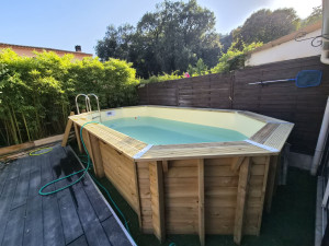 Photo de galerie - Montage de piscine hors-sol 6 m x 3 m