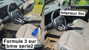 Photo de galerie - Lavage interieur complet plastiques vitres aspiration shampoing des siege moquettes tapis parfum desodorisant suspendue offert 