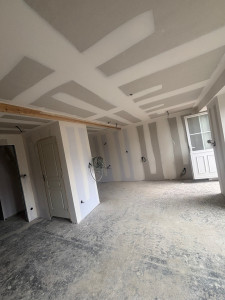 Photo de galerie - Pose de placo et bandes poncage