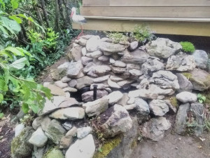 Photo de galerie - Récupérateur d'eau et fontaine agrément.