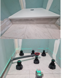 Photo de galerie - Pose de plaque de douche 