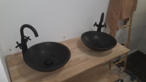 Photo de galerie - Installation de double vasque

