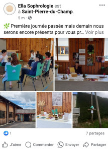 Photo de galerie - Weekend autour du bien-être organisé à St Pierre du Champ avec la collaboration d'une dizaine de professionnels du bien-être. 