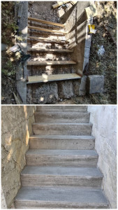 Photo de galerie - Fabrication d'un escalier en béton 