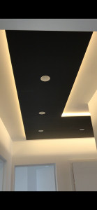 Photo de galerie - Création caisson Placo au plafond avec spot et bandeau led incrusté 