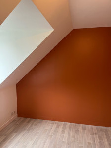 Photo de galerie - Réalisation peinture chambre plafond et murs 