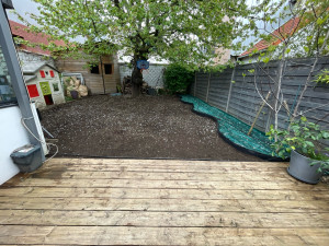 Photo de galerie - Aménagement avec le bordure et sème de graines de gazon (après)