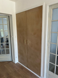 Photo de galerie - Création porte placard 2 ouvrant en mdf 19 mm