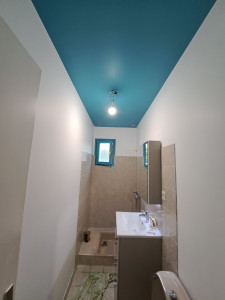 Photo de galerie - Mise en peinture d'un plafond coloré 
