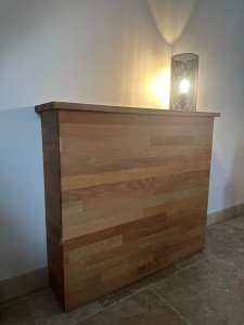 Photo de galerie - Fabrication d’un caisson en hêtre lamellé collé