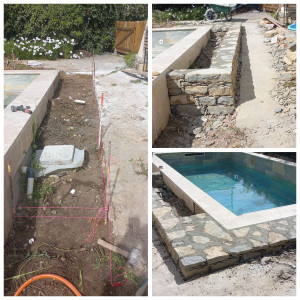 Photo de galerie - Construction un mur et un accès en pierre 