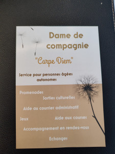 Photo de galerie - Flyer Dame de compagnie 