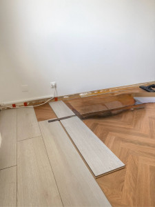Photo de galerie - Pose d’un parquet 